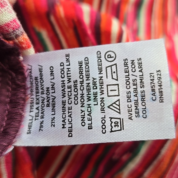 Loft Pleated High-rise Colorful Linen Blend High-Rise Shorts Size Medium - Picture 5 of 9